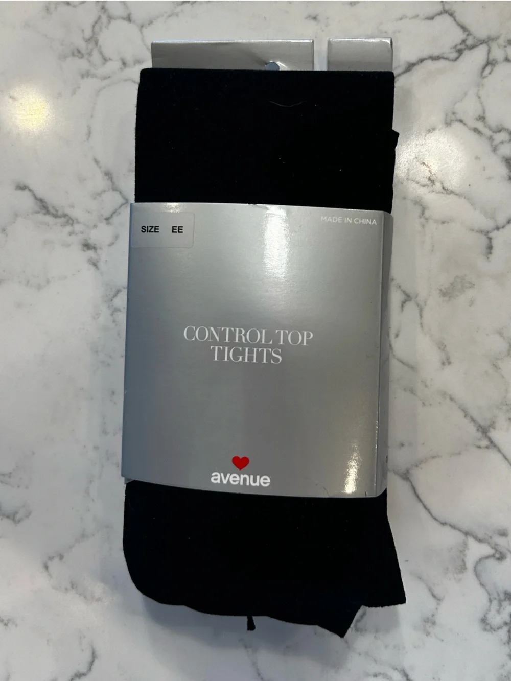 NWT Avenue Black Control Top Tights Size EE